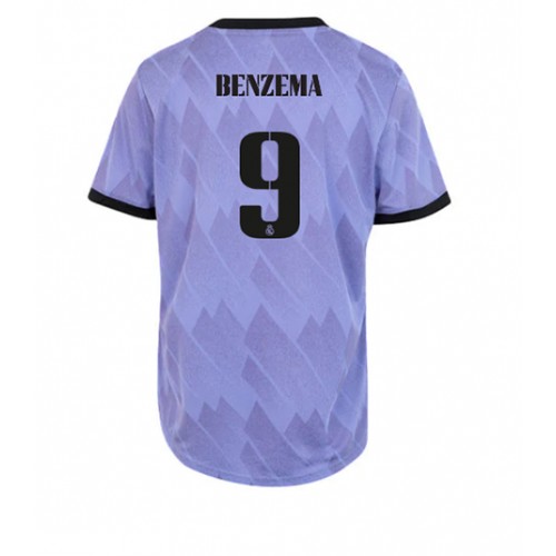 Fotbalové Dres Real Madrid Karim Benzema #9 Dámské Venkovní 2022-23 Krátký Rukáv